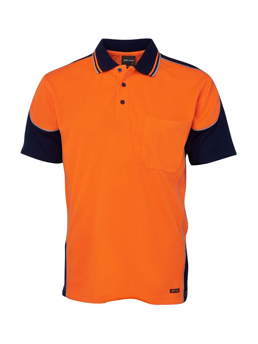 Hi Vis Contrast Piping Polo