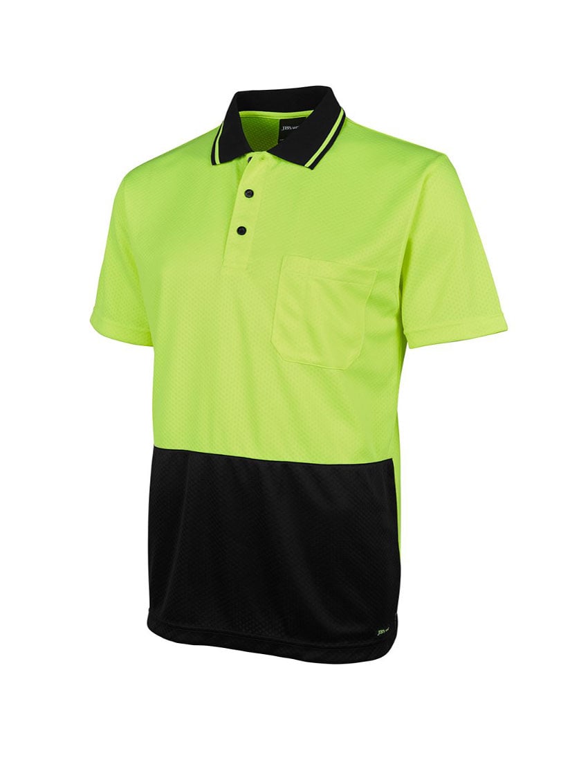 Hi Vis Jaquard Non Cuff Polo