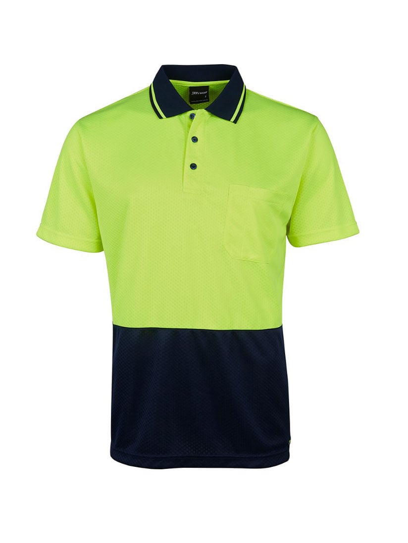 Hi Vis Jaquard Non Cuff Polo