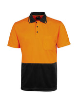 Hi Vis Jaquard Non Cuff Polo