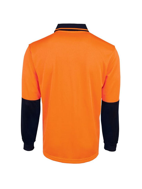 Hi Vis Long Sleeve Jacquard Polo