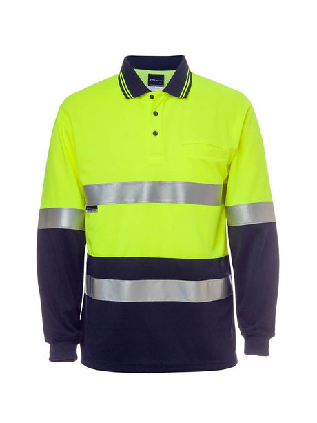 Hi Vis Long Sleeve D+N Cotton Back Polo