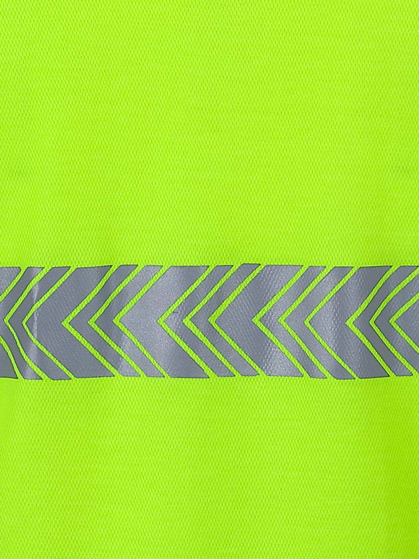 JB's Wear - Hi Vis polo shirt with reflective chevron tape on neon yellow fabric.