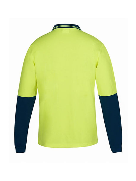 Hi Vis Long Sleeve Non Button Polo