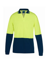 Hi Vis Long Sleeve Non Button Polo