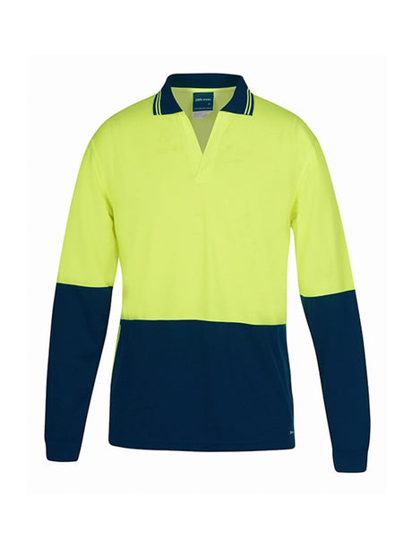 Hi Vis Long Sleeve Non Button Polo