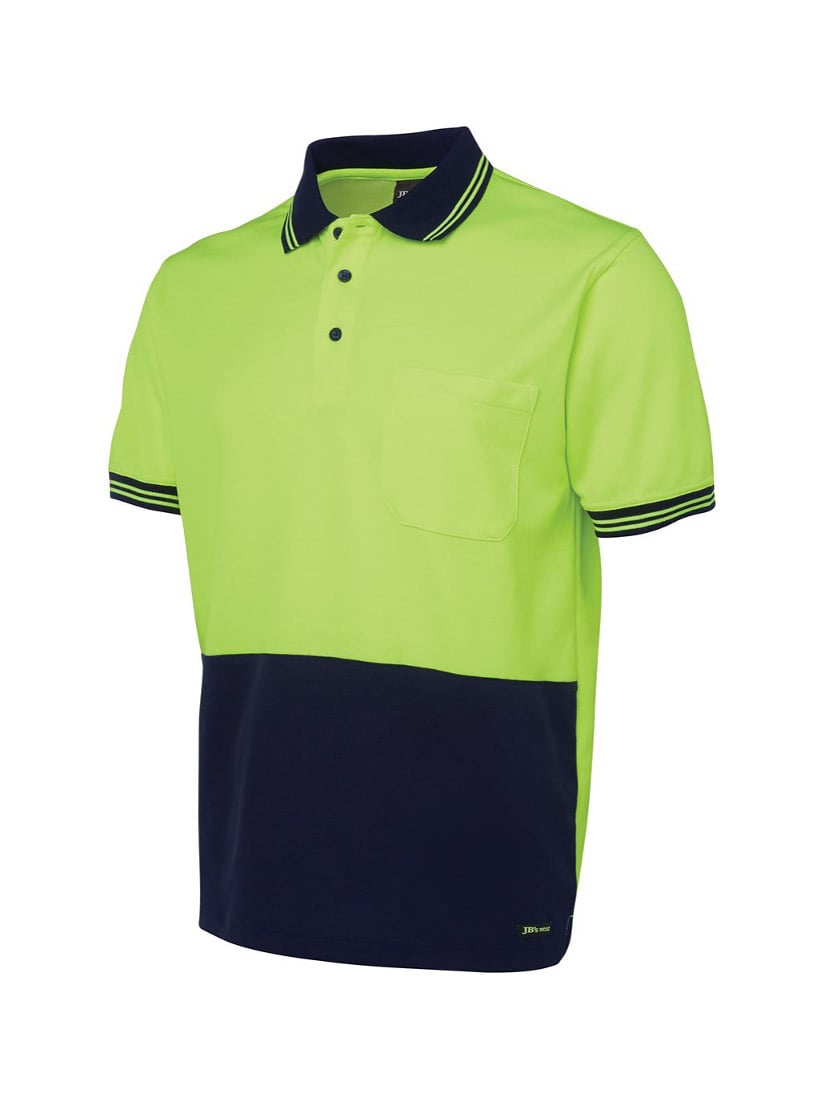 Hi Vis Short Sleeve Cotton Back Polo