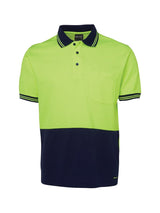 Hi Vis Short Sleeve Cotton Back Polo