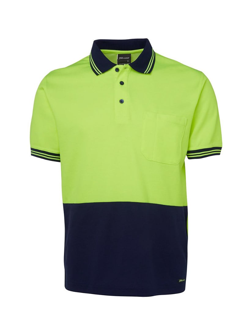 Hi Vis Short Sleeve Cotton Back Polo