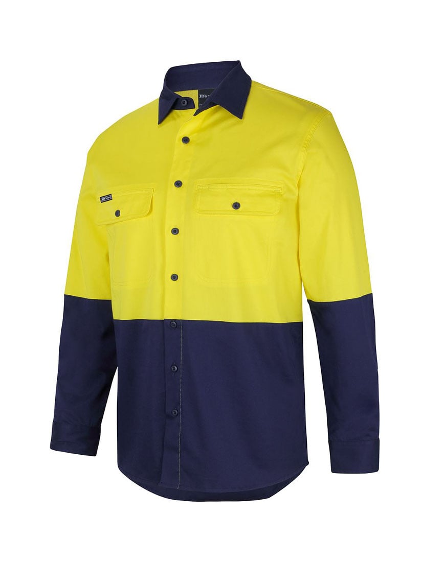 Hi Vis Long Sleeve Stretch Work Shirt