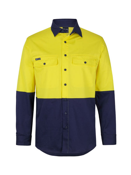 Hi Vis Long Sleeve Stretch Work Shirt