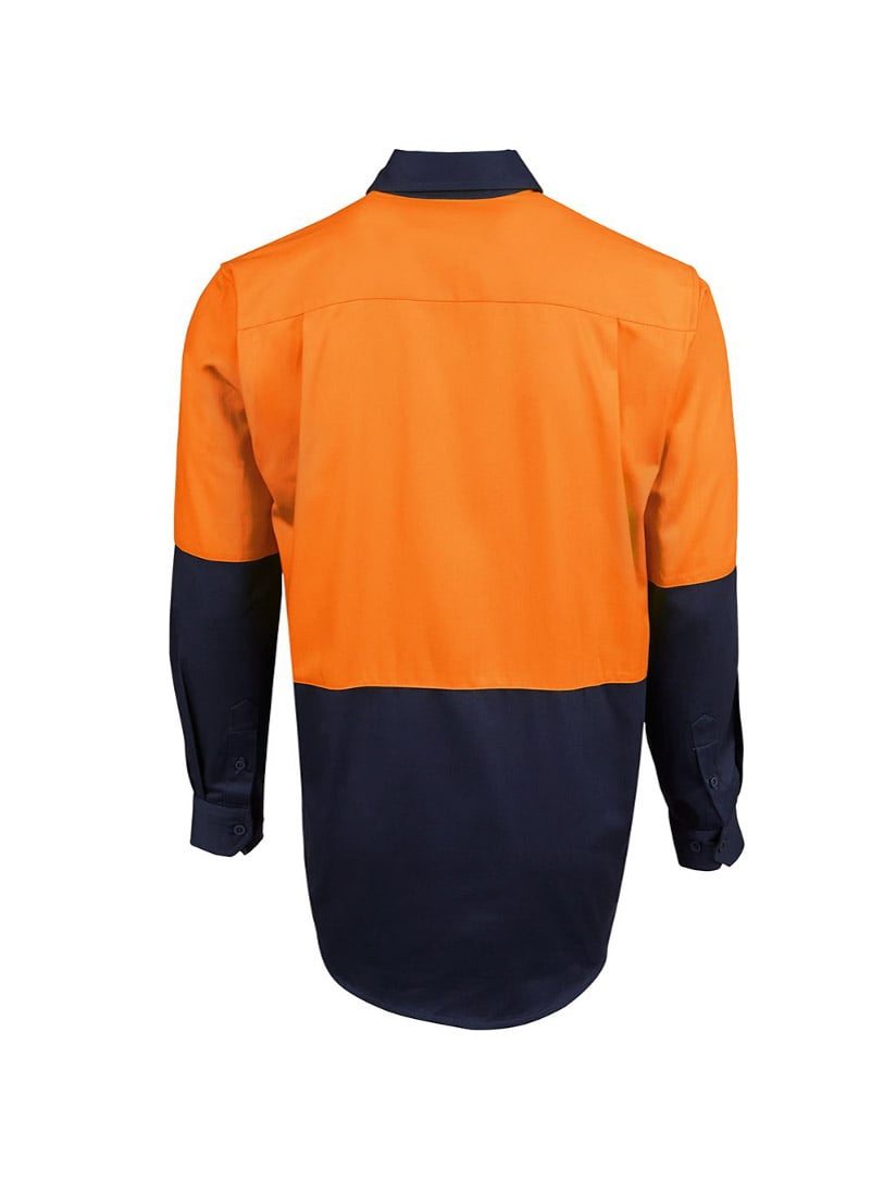 Hi Vis Long Sleeve 190G Close Front Shirt