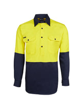 Hi Vis Long Sleeve 190G Close Front Shirt