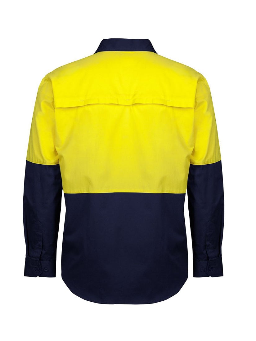 Hi Vis Long Sleeve 150G Close Front Shirt