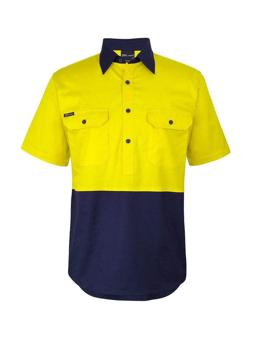 Hi Vis Short Sleeve 150G Close Front Shirt