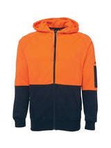 Hi Vis Full Zip Fleecy Hoodie