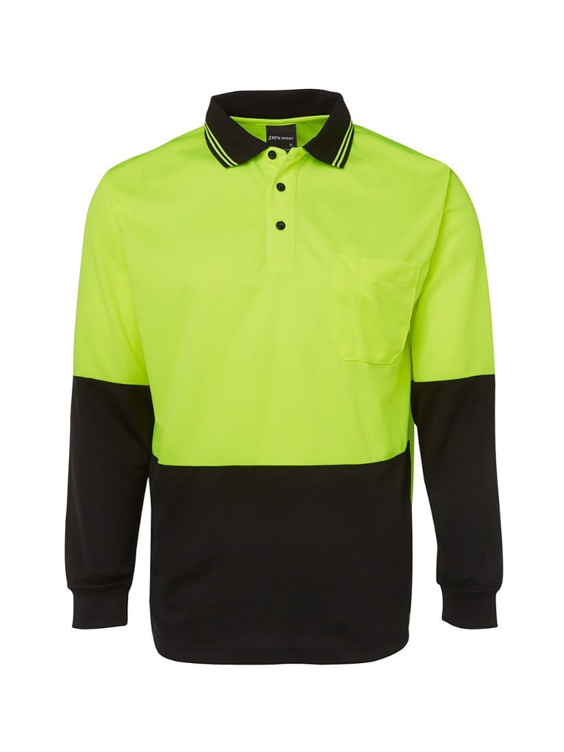 Hi Vis Long Sleeve Traditional Polo