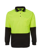 Hi Vis Long Sleeve Traditional Polo