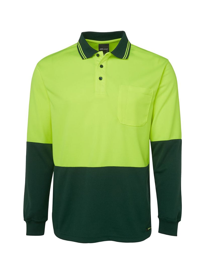 Hi Vis Long Sleeve Traditional Polo