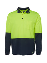 Hi Vis Long Sleeve Traditional Polo