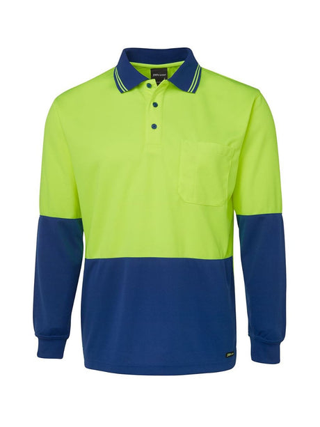 Hi Vis Long Sleeve Traditional Polo