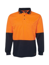 Hi Vis Long Sleeve Traditional Polo