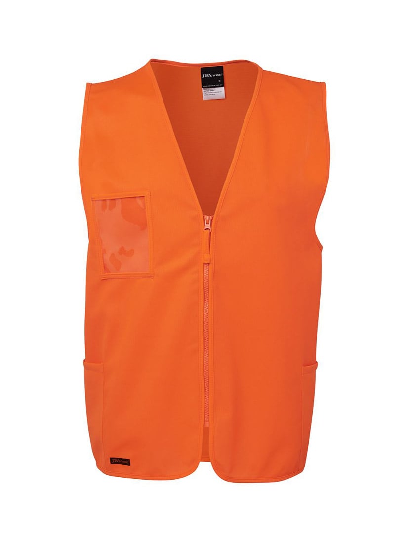 Hi Vis Zip Safety Vest