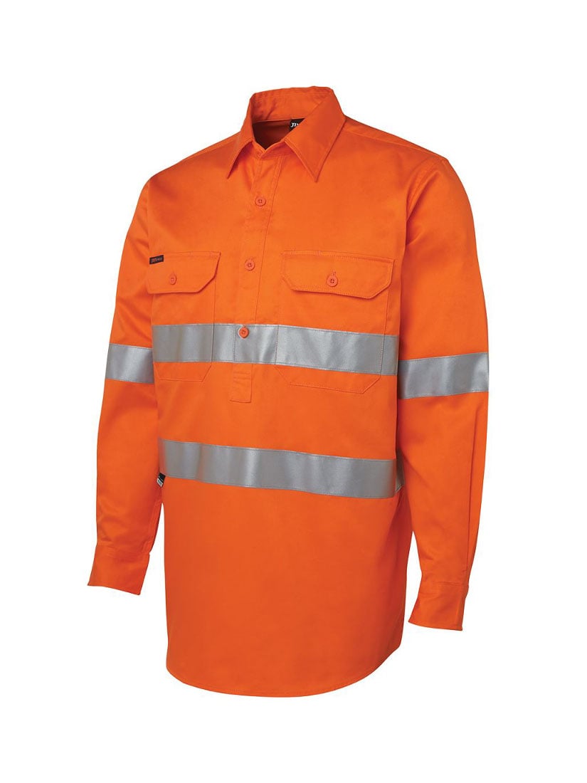 Hi Vis Long Sleeve D+N 190G Close Front Shirt