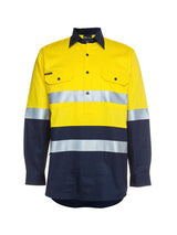 Hi Vis Long Sleeve D+N 190G Close Front Shirt