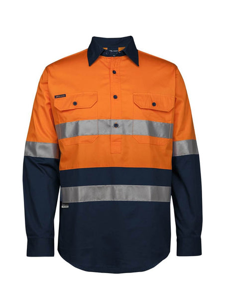 Hi Vis Long Sleeve D+N 150G Close Front Shirt