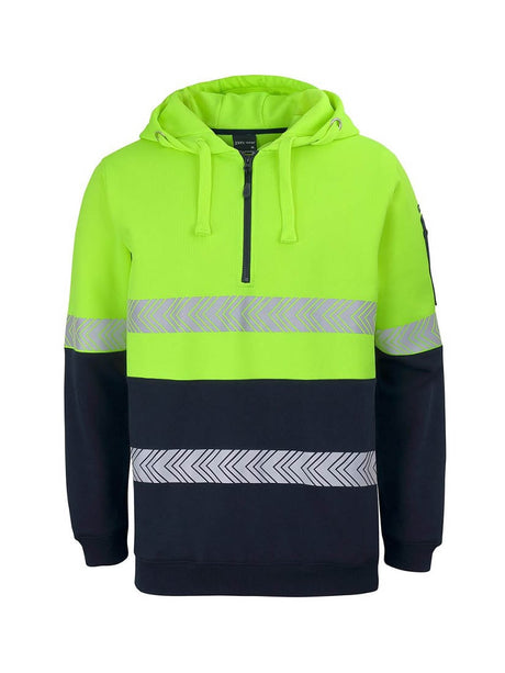 Hi Vis 1/2 Zip Segmented Tape Hoodie