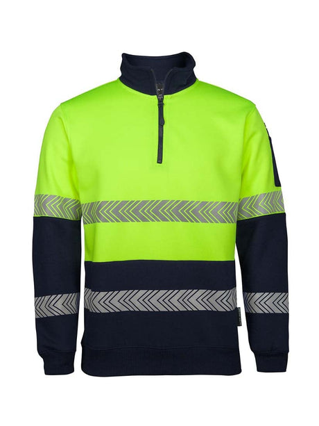 Hi Vis 1/2 Zip Segmented Tape Fleecy