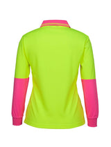 Ladies Hi Vis Long Sleeve Comfort Polo