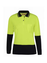 Ladies Hi Vis Long Sleeve Comfort Polo