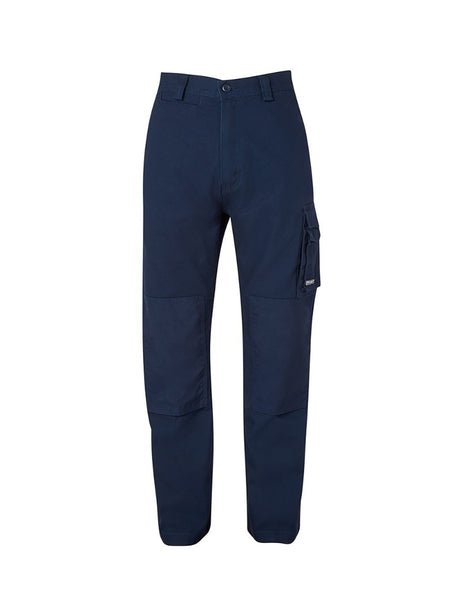 JB's Wear - Navy blue canvas cargo pants with reinforced knees and a side cargo pocket.