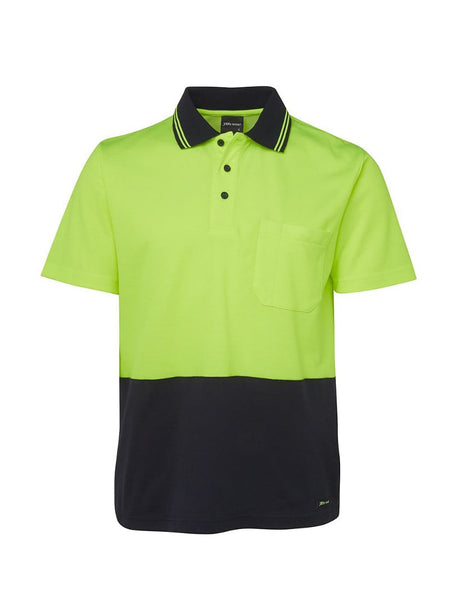 Hi Vis Non Cuff Cotton Back Polo