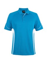 JB's Wear - Blue short-sleeve polo shirt with white accents.
