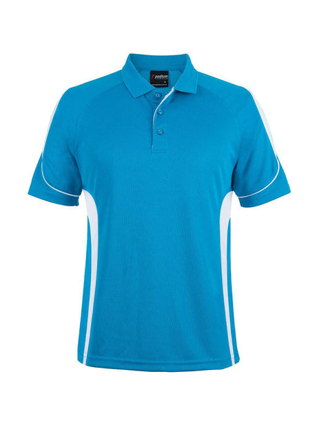JB's Wear - Blue short-sleeve polo shirt with white accents.