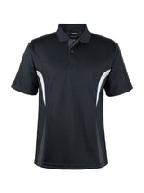 JB's Wear - Black short-sleeve polo shirt with white and grey accents.