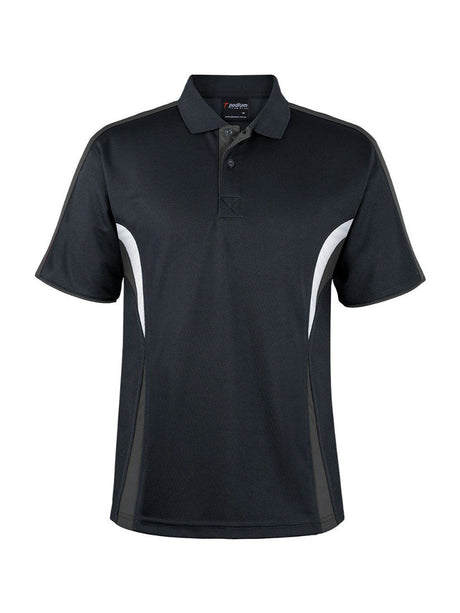 JB's Wear - Black short-sleeve polo shirt with white and grey accents.