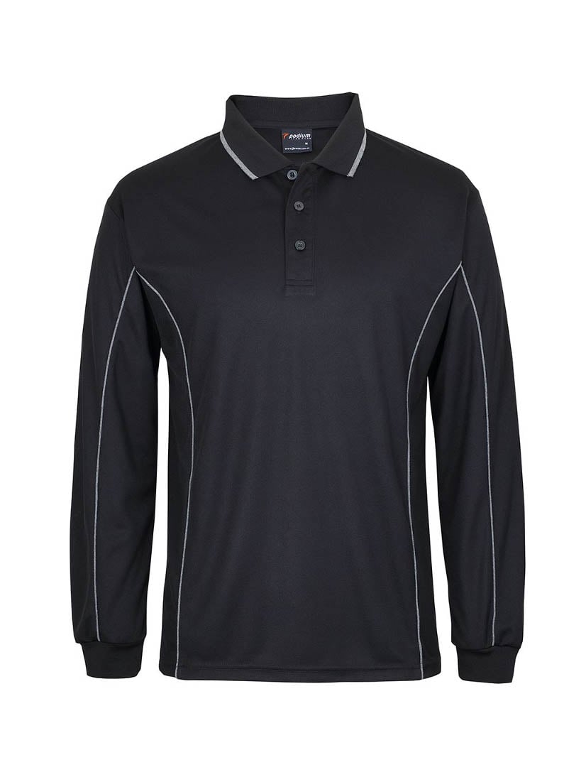 Podium Long Sleeve Piping Polo