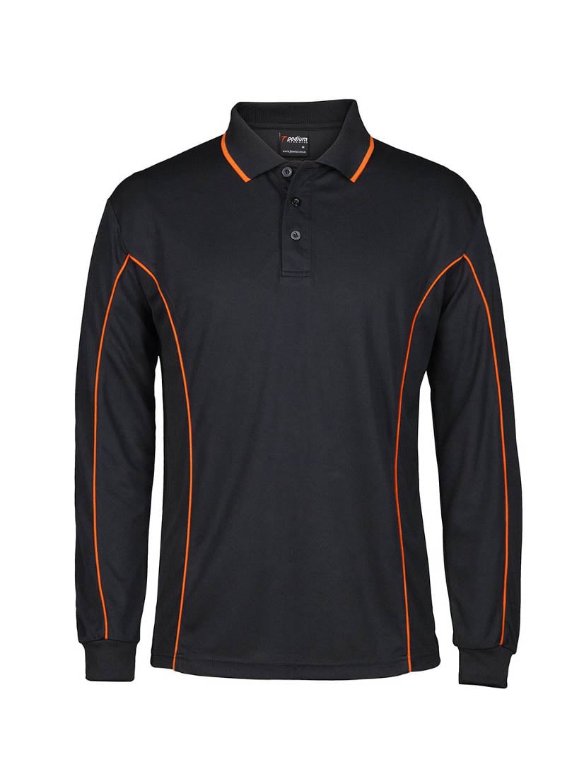 Podium Long Sleeve Piping Polo