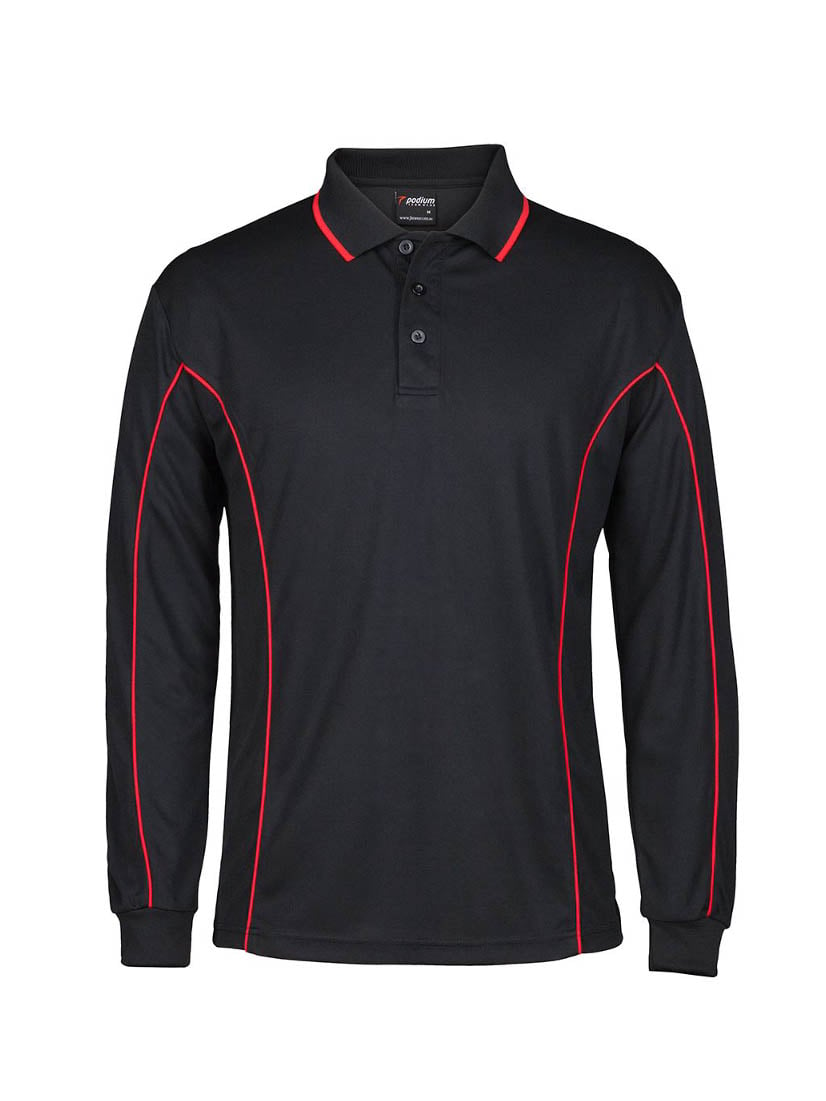 Podium Long Sleeve Piping Polo