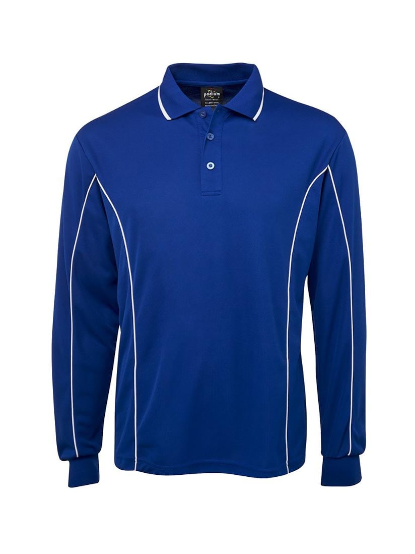 Podium Long Sleeve Piping Polo