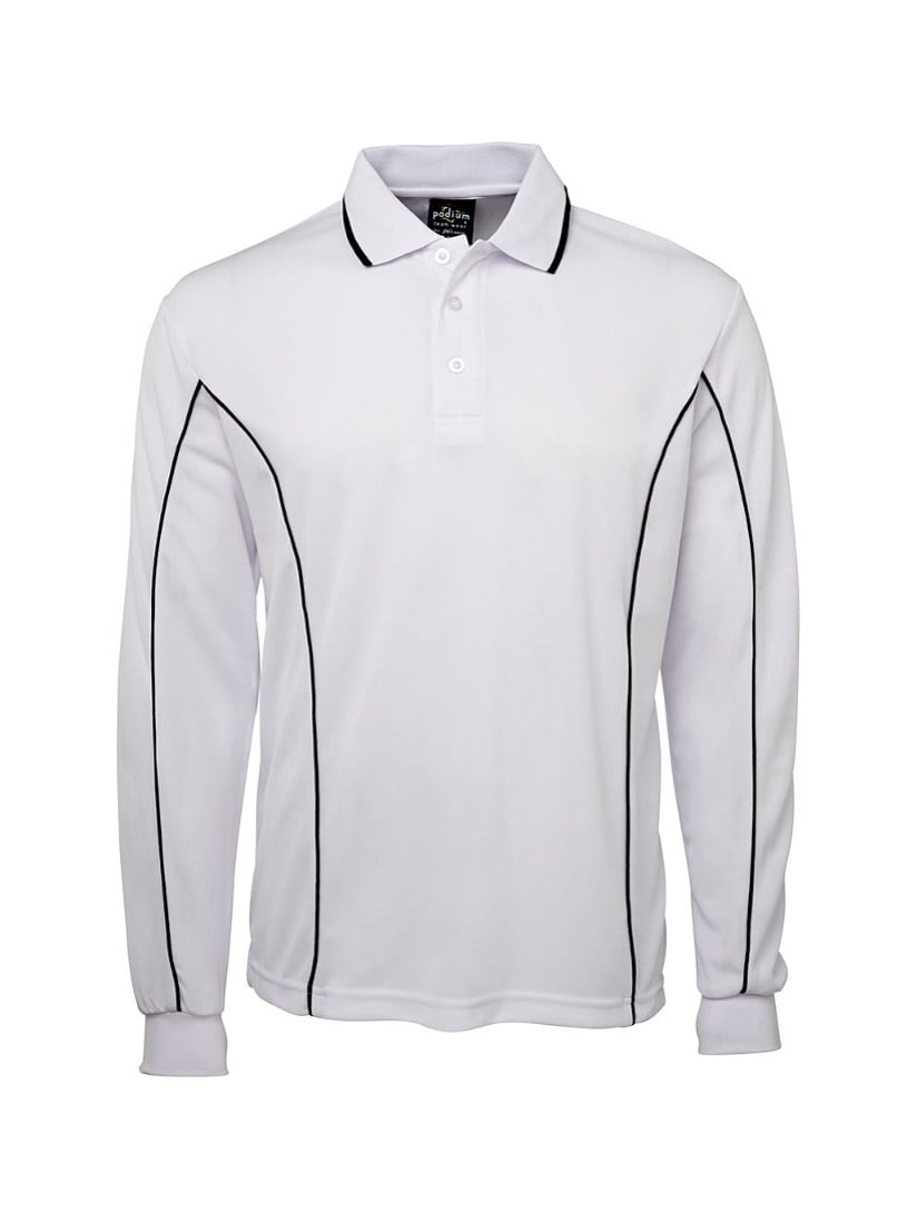 Podium Long Sleeve Piping Polo