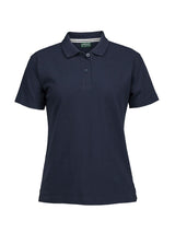 JB's Wear - Navy blue short-sleeved pique polo shirt with a two-button placket.