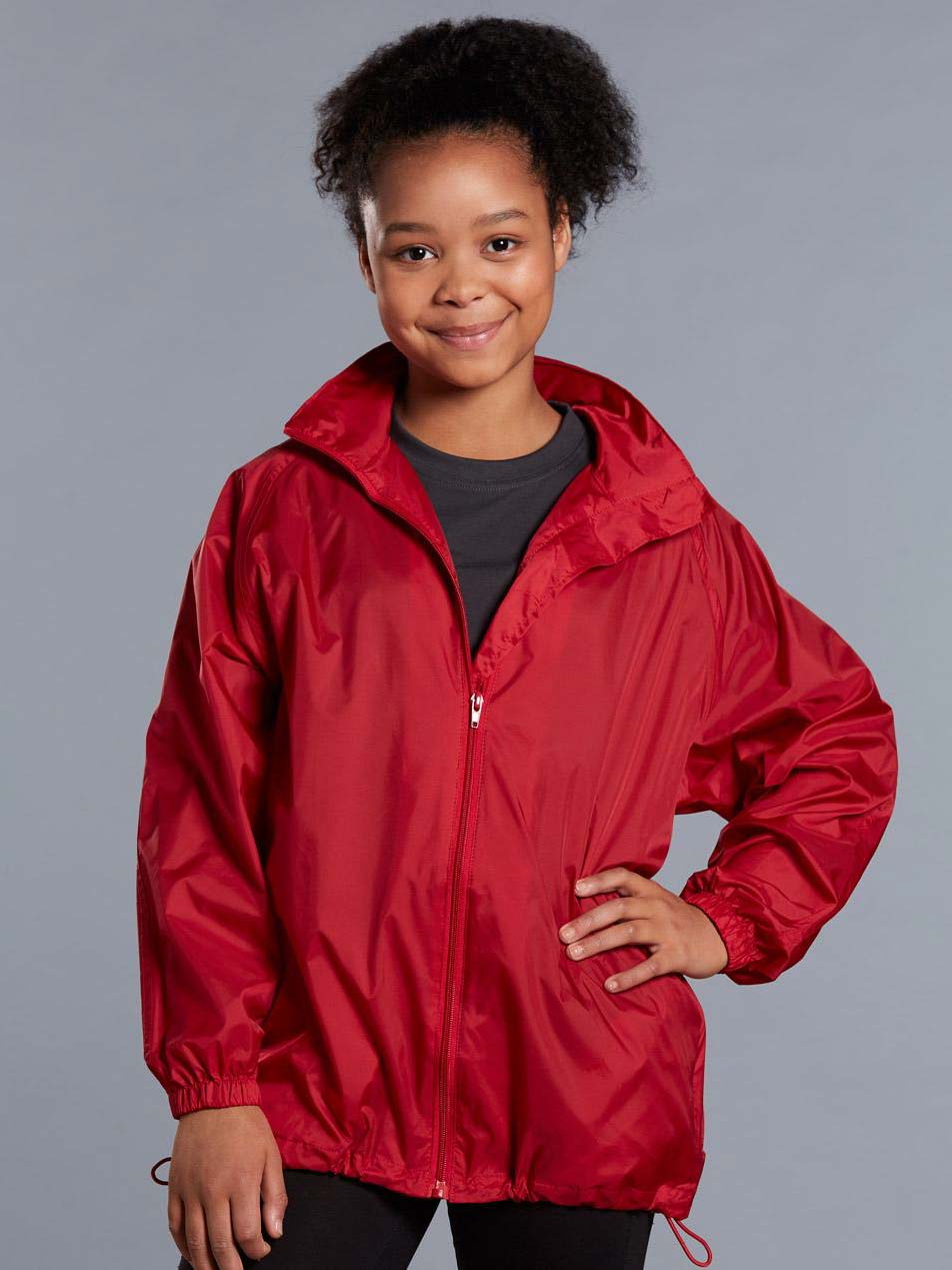 Kids Outdoor Spray Jacket with Hood in Pouch