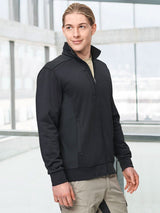 Mens Jacquard Knitted Fleece Bomber Jacket