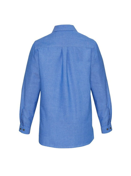 Ladie Wrinkle Free Chambray Long Sleeve Shirt