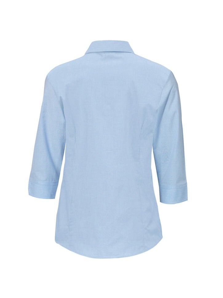 Ladies Micro Check 3/4 Sleeve Shirt